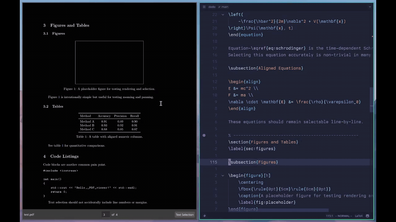 SyncTeX integration